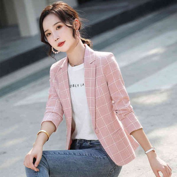 women's suits & blazers vintage stylish plaid jacket slim korean casual collar long sleeve work office lady all-match blazer women udkx, White;black
women's suits & blazers vintage stylish plaid jacket slim korean casual collar long sleeve work office lady all-match blazer women udkx, White;black