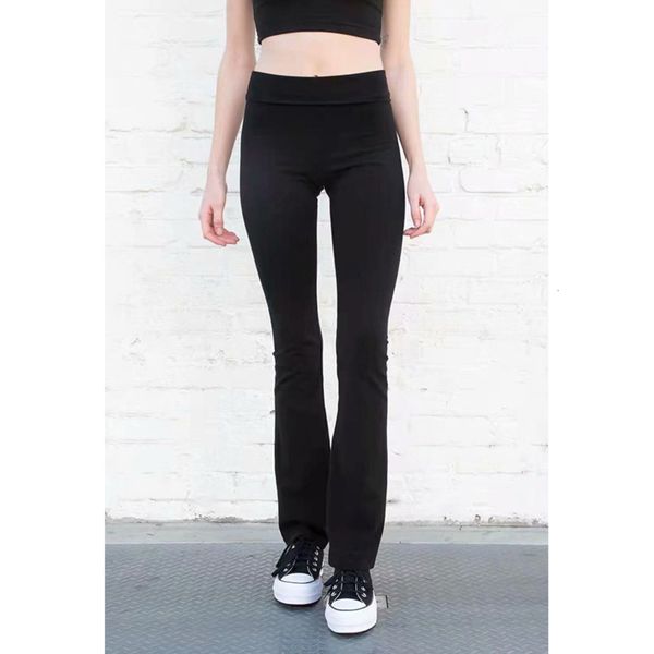 2021 new casual women's solid color wide leg high waist stretch horn yoga pants, Black;white
2021 new casual women's solid color wide leg high waist stretch horn yoga pants, Black;white