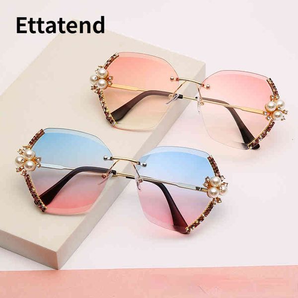 designer sunglasses big pearl luxury rhinestone rimless women 2021 fashion vintage sun glasses brand shades gradient eyeglasses, White;black
designer sunglasses big pearl luxury rhinestone rimless women 2021 fashion vintage sun glasses brand shades gradient eyeglasses, White;black