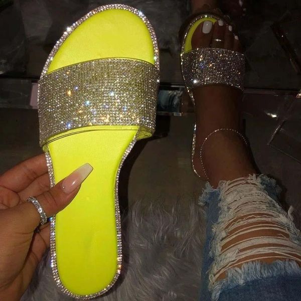 women shoes crystal slippers summer sandals for fashion candy color flip flops flat slides sandalia feminina, Black
women shoes crystal slippers summer sandals for fashion candy color flip flops flat slides sandalia feminina, Black