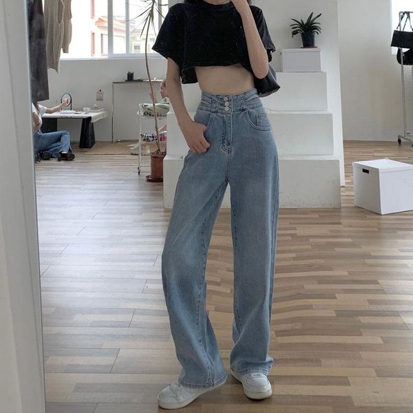 women's jeans woman 2021 fashion straight pants high waist casual mom baggy jean female full length loose denim boyfriend trouser, Blue
women's jeans woman 2021 fashion straight pants high waist casual mom baggy jean female full length loose denim boyfriend trouser, Blue