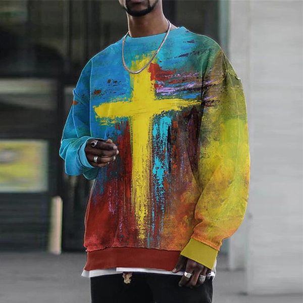men's hoodies & sweatshirts 2021 autumn fashion streetwear men long sleeve cross print mens casual loose o-neck pullover sweatshirt, Black
men's hoodies & sweatshirts 2021 autumn fashion streetwear men long sleeve cross print mens casual loose o-neck pullover sweatshirt, Black