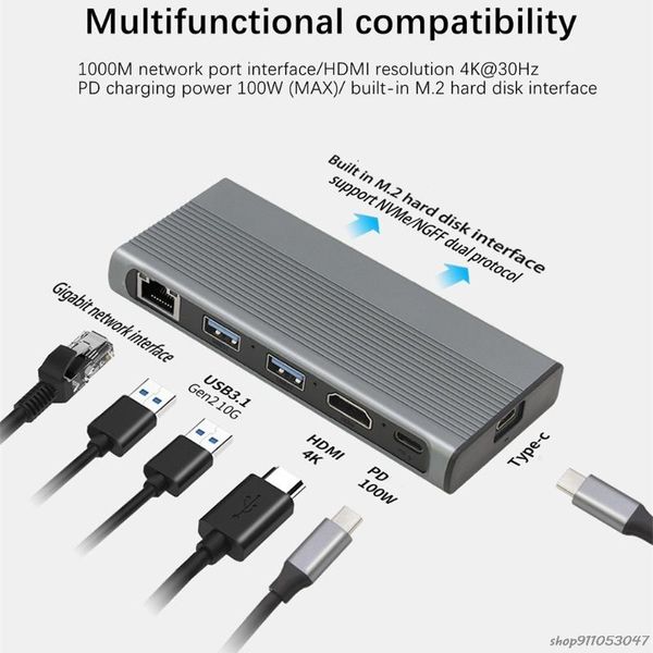 hubs 6 in 1 usb c hub m.2 ssd behuizing -compatible + usb3.1 rj45 pd type-c docking station voor nvme m10 wholesales
hubs 6 in 1 usb c hub m.2 ssd behuizing -compatible + usb3.1 rj45 pd type-c docking station voor nvme m10 wholesales