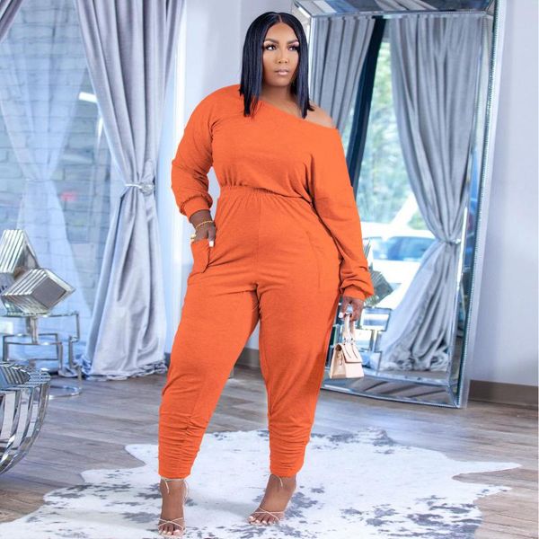 women's two piece pants fashion solid cotton diagonal shoulder two-piece set autumn and winter long sleeve tracksuits, White
women's two piece pants fashion solid cotton diagonal shoulder two-piece set autumn and winter long sleeve tracksuits, White