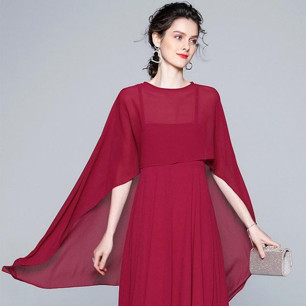 work dresses red black dress suits women two piece set chiffon elegant cape blazer long female spring summer formal party vestidos, White;black
work dresses red black dress suits women two piece set chiffon elegant cape blazer long female spring summer formal party vestidos, White;black