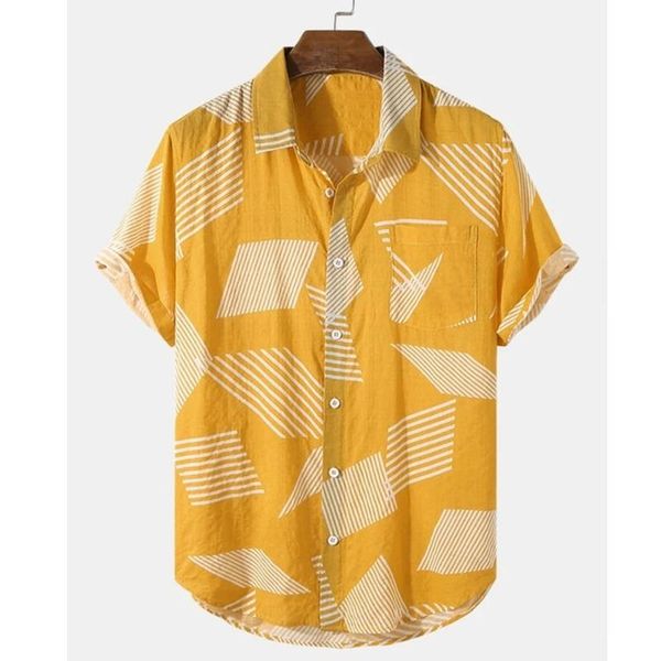men's casual shirts mens summer fashion geometric color matching printed shirt hawaiian cotton short-sleeved ropa hombre, White;black
men's casual shirts mens summer fashion geometric color matching printed shirt hawaiian cotton short-sleeved ropa hombre, White;black