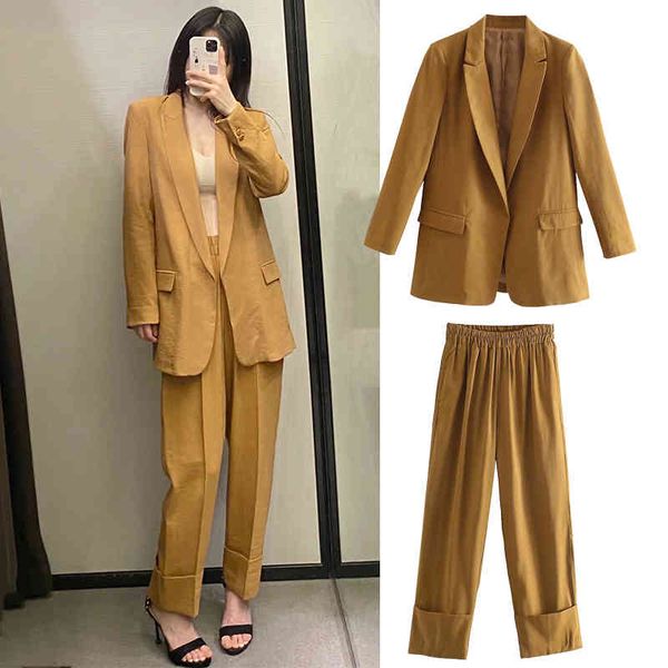 Women's Down & Parkas 2021 Vintage Autumn Winter Pant Suit Solid color Blazer Jacket Office Wear Suits Female Sets SKVQ, Black
Women's Down & Parkas 2021 Vintage Autumn Winter Pant Suit Solid color Blazer Jacket Office Wear Suits Female Sets SKVQ, Black