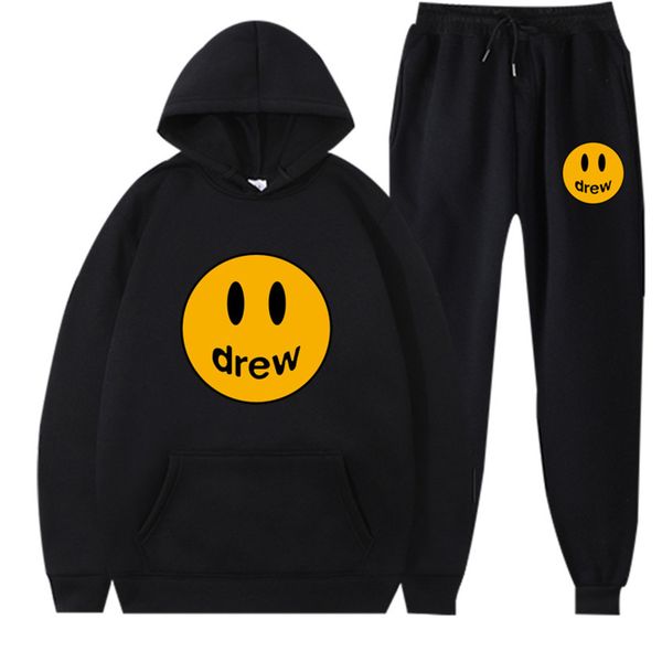 fashion smiley face printed men's plush thickened sports and leisure sweater hoodie set, Black
fashion smiley face printed men's plush thickened sports and leisure sweater hoodie set, Black
