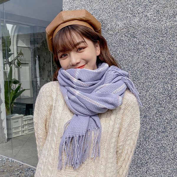 scarves autumn and winter cashmere scarf female korean version of the long joker plaid thickened shawl dual-use, Blue;gray
scarves autumn and winter cashmere scarf female korean version of the long joker plaid thickened shawl dual-use, Blue;gray