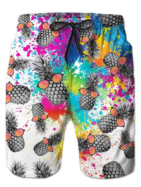 men's shorts fun swimming trunks quick-drying summer surfing beach pants with mesh lining versatile trendy side pockets, White;black
men's shorts fun swimming trunks quick-drying summer surfing beach pants with mesh lining versatile trendy side pockets, White;black
