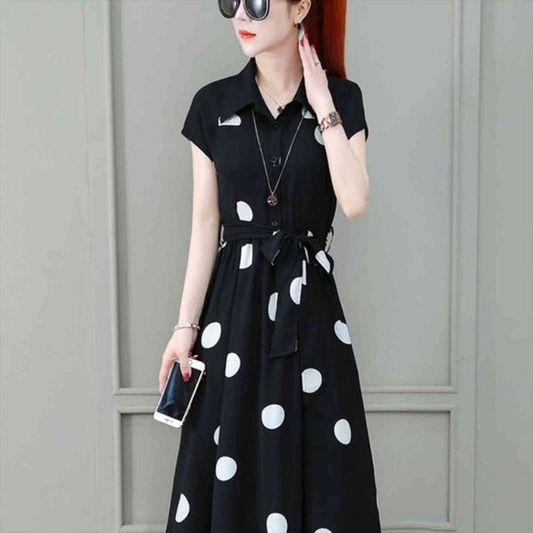 office party short sleeve women dresses t shirt korean foreign style chiffon polka dot summer clothing casual, Black;gray
office party short sleeve women dresses t shirt korean foreign style chiffon polka dot summer clothing casual, Black;gray