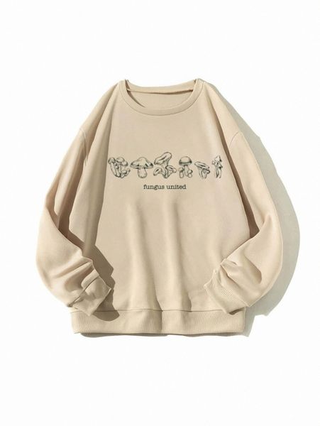 mushroom and letter graphic thermal lined sweatshirt d0py#, White;black
mushroom and letter graphic thermal lined sweatshirt d0py#, White;black