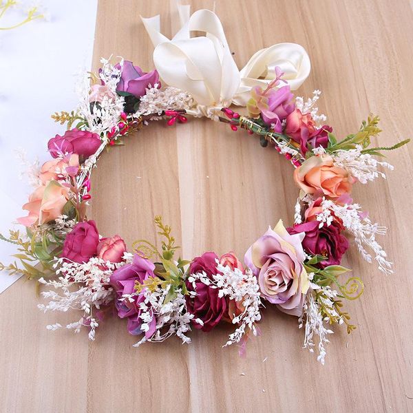 headpieces bride wedding flower crown bohemian garland hairband hair wreath floral headband for girls romantic beach party accessories, Silver
headpieces bride wedding flower crown bohemian garland hairband hair wreath floral headband for girls romantic beach party accessories, Silver