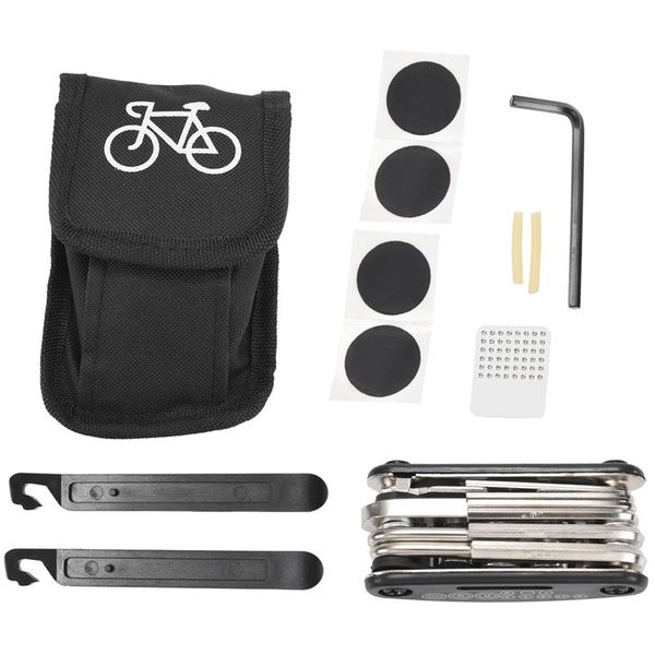 tools 16-in-1 bicycle repair kit multi tool kit, pocket bike tire lever, self adhesive patch, et
tools 16-in-1 bicycle repair kit multi tool kit, pocket bike tire lever, self adhesive patch, et