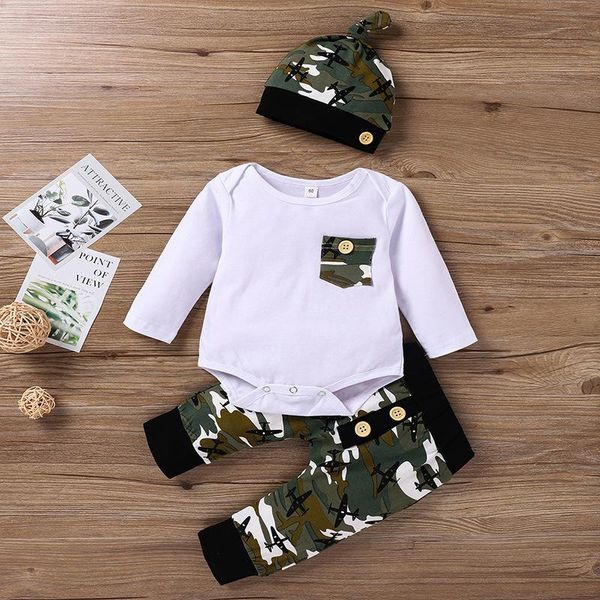 clothing sets winter baby boy clothes 3 piece camouflage print long sleeve bodysuit +trousers+hat sport fashion 0-18m, White
clothing sets winter baby boy clothes 3 piece camouflage print long sleeve bodysuit +trousers+hat sport fashion 0-18m, White