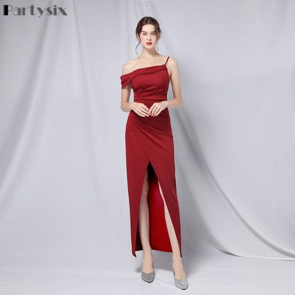 casual dresses partysix 2021 spaghetti strap backless maxi satin dress female solid color high split women summer party claret, Black;gray
casual dresses partysix 2021 spaghetti strap backless maxi satin dress female solid color high split women summer party claret, Black;gray