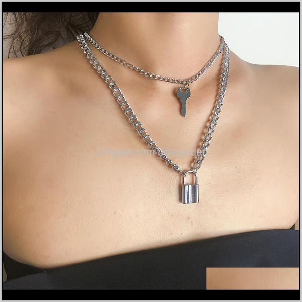 necklaces & pendants drop delivery 2021 fashion key padlock pendant for women gold sier necklace layered chain on the neck with lock punk je, Silver
necklaces & pendants drop delivery 2021 fashion key padlock pendant for women gold sier necklace layered chain on the neck with lock punk je, Silver