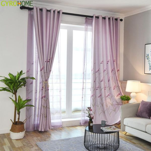 curtain & drapes modern simple american printed reed flower living room bedroom balcony yarn finished curtains semi - shading gyc2360
curtain & drapes modern simple american printed reed flower living room bedroom balcony yarn finished curtains semi - shading gyc2360
