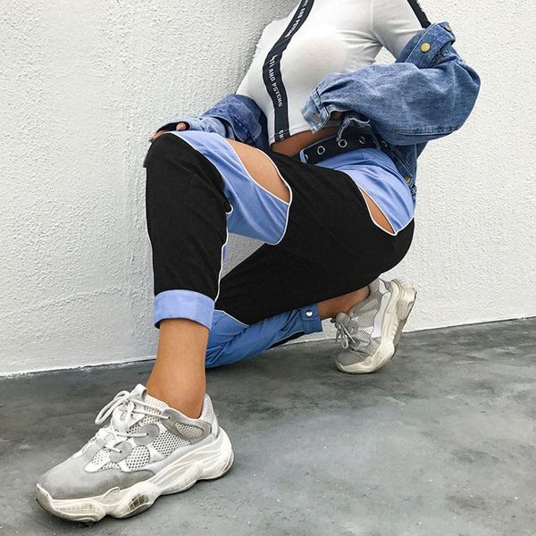 pants female 2021 women's high waist hollow out pocket zipper straight pant splicing femme pantalon mujer pantalones & capris, Black;white
pants female 2021 women's high waist hollow out pocket zipper straight pant splicing femme pantalon mujer pantalones & capris, Black;white