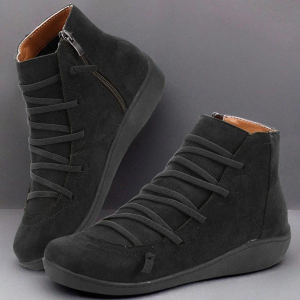 boots sagace 2021 women's ladies casual autumn warm flat flock retro lace-up side zipper ankle round toe shoes #45, Black
boots sagace 2021 women's ladies casual autumn warm flat flock retro lace-up side zipper ankle round toe shoes #45, Black