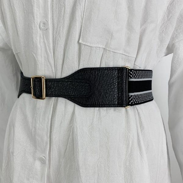 belts luxury designer brand vintage canvas leather woven girdle women elastic embroidery pin buckle waist belt with logo, Black;brown 
belts luxury designer brand vintage canvas leather woven girdle women elastic embroidery pin buckle waist belt with logo, Black;brown