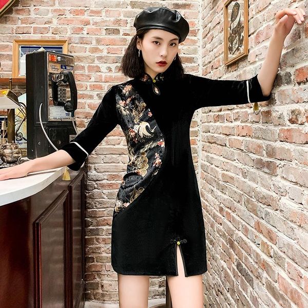 ethnic clothing women chinese style qipao mini dress fashion elegant cheongsam vintage evening dresses oriental vestidos 30983, Red
ethnic clothing women chinese style qipao mini dress fashion elegant cheongsam vintage evening dresses oriental vestidos 30983, Red