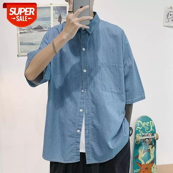 2020 summer men's denim short-sleeved hawaiian shirt blue social camisa masculina streetwear mens fashion shirts big size -5xl #mf08, White;black
2020 summer men's denim short-sleeved hawaiian shirt blue social camisa masculina streetwear mens fashion shirts big size -5xl #mf08, White;black