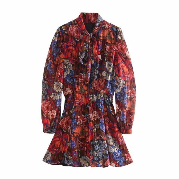 women fashion printed mini dress female elegant high neck bow long sleeves buttoned cuffs ladies chic elastic waistband 210520, Black;gray
women fashion printed mini dress female elegant high neck bow long sleeves buttoned cuffs ladies chic elastic waistband 210520, Black;gray