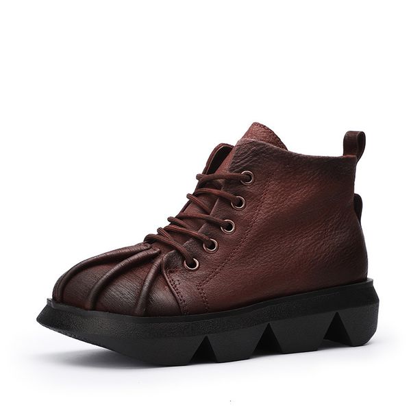 johnature retro lace-up platform winter women shoes genuine leather round toe flat with sewing ankle boots ozww, Black
johnature retro lace-up platform winter women shoes genuine leather round toe flat with sewing ankle boots ozww, Black