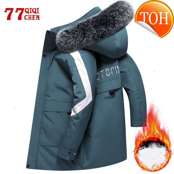 men white duck down parka -20 degree thicken warm jacket winter casual hooded coat male fur collar men's mid-length windbreaker, Black
men white duck down parka -20 degree thicken warm jacket winter casual hooded coat male fur collar men's mid-length windbreaker, Black