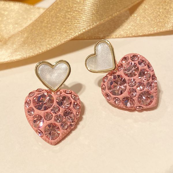 sweet pink diamond zirconia heart earrings fashion luxury designer lovely cute stud earrings for woman girls s925 post, Golden;silver
sweet pink diamond zirconia heart earrings fashion luxury designer lovely cute stud earrings for woman girls s925 post, Golden;silver
