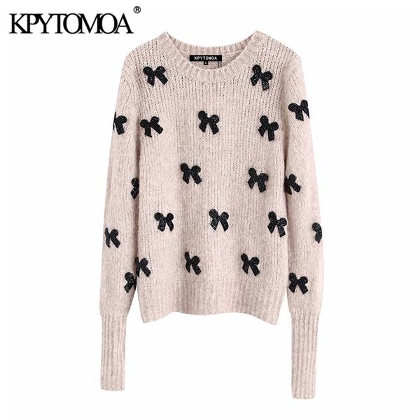 elegant bow tie appliques knitted sweater women fashion o neck long sleeve female pullovers chic 210420, White;black
elegant bow tie appliques knitted sweater women fashion o neck long sleeve female pullovers chic 210420, White;black