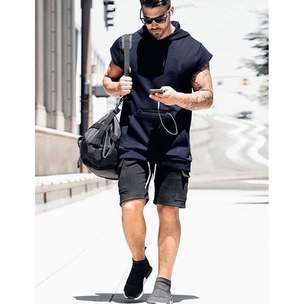 men's hoodies pullover sweatshirts designer hooded t shirts men sleeveless cotton mens tshirts summer casual streetwear fit hoody tee s, Black
men's hoodies pullover sweatshirts designer hooded t shirts men sleeveless cotton mens tshirts summer casual streetwear fit hoody tee s, Black