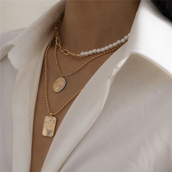europe ancient portrait pendant necklaces smooth square brand beans chain women multi layer moon star diamond pearl splicing necklace, Silver
europe ancient portrait pendant necklaces smooth square brand beans chain women multi layer moon star diamond pearl splicing necklace, Silver