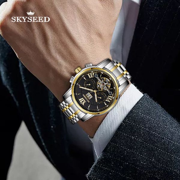 tiandai watches flywheel double calendar daydate waterproof sapphire mirror fashion business steel belt 41mm men's automatic mechanical, Slivery;brown
tiandai watches flywheel double calendar daydate waterproof sapphire mirror fashion business steel belt 41mm men's automatic mechanical, Slivery;brown