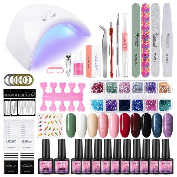 nail art kits gel polish set with lamp base coat glitter semi permanent nails gels soak off varnish kit tools
nail art kits gel polish set with lamp base coat glitter semi permanent nails gels soak off varnish kit tools