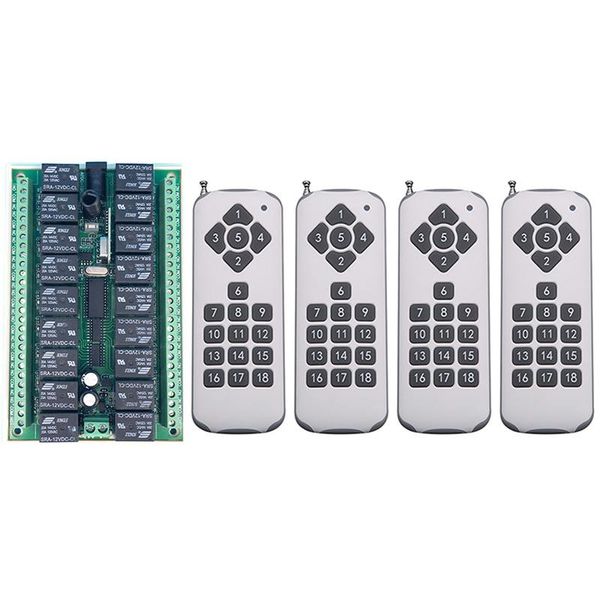 smart home control 1000m dc12v 24v 18ch wireless rf remote light switch 10a relay output radio receiver module+transmitter/garage/shutters
smart home control 1000m dc12v 24v 18ch wireless rf remote light switch 10a relay output radio receiver module+transmitter/garage/shutters