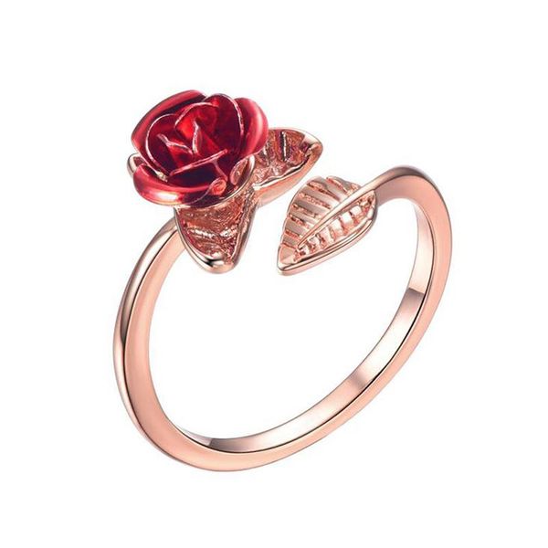 wedding rings women ring red rose garden flower leaves open resizable finger for valentine's day gift jewelry, Slivery;golden
wedding rings women ring red rose garden flower leaves open resizable finger for valentine's day gift jewelry, Slivery;golden
