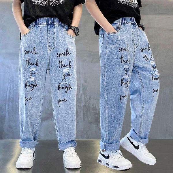 boys jeans summer thin trousers children denim long pants teen boy casual letter print stretch loose, Blue
boys jeans summer thin trousers children denim long pants teen boy casual letter print stretch loose, Blue