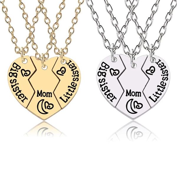 chains 3 pcs/set big sister little mom family necklaces borken heart necklace gold broken pendant &, Silver
chains 3 pcs/set big sister little mom family necklaces borken heart necklace gold broken pendant &, Silver