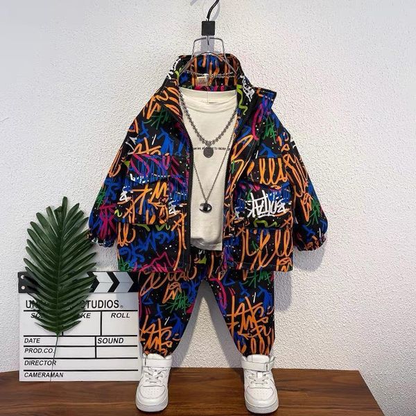 clothing sets autumn spring boys fashion set clothes kiids coat baby outfits + pants 2 pcs print streetwear, White
clothing sets autumn spring boys fashion set clothes kiids coat baby outfits + pants 2 pcs print streetwear, White
