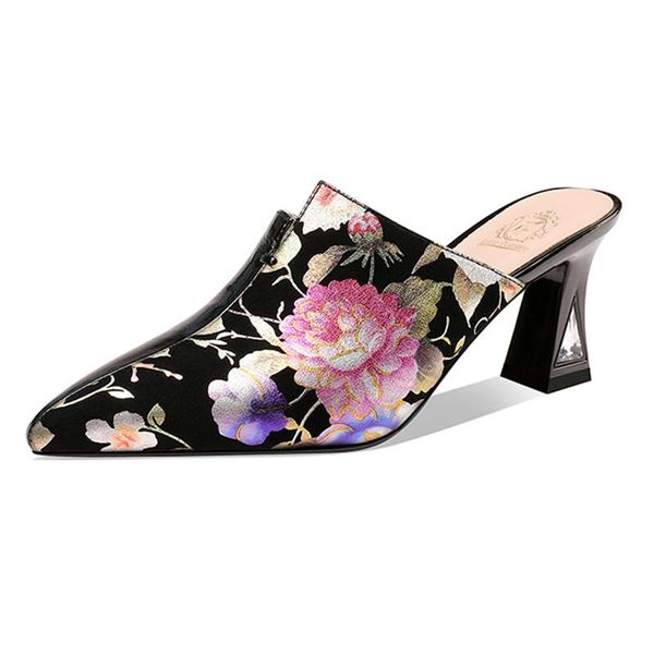 dress shoes 2021 womens pointed toe floral printed patent leather slippers high heel slingbacks mules sandals retro plus size, Black
dress shoes 2021 womens pointed toe floral printed patent leather slippers high heel slingbacks mules sandals retro plus size, Black