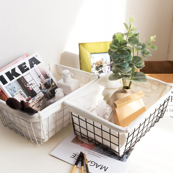 storage baskets iron wire wrought basket household metal organizer holder bathroom kitchen sundries container with lining cloth
storage baskets iron wire wrought basket household metal organizer holder bathroom kitchen sundries container with lining cloth