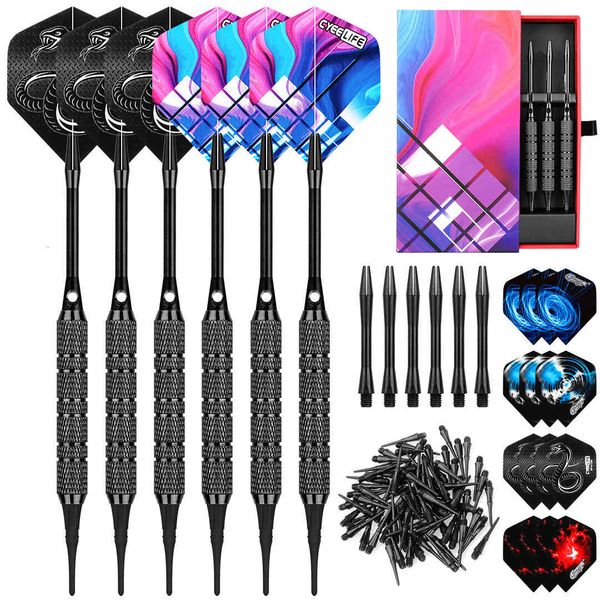 darts 6 gift box 18g black barrel family children's competition nylon rod with good toughness and fall resistance
darts 6 gift box 18g black barrel family children's competition nylon rod with good toughness and fall resistance