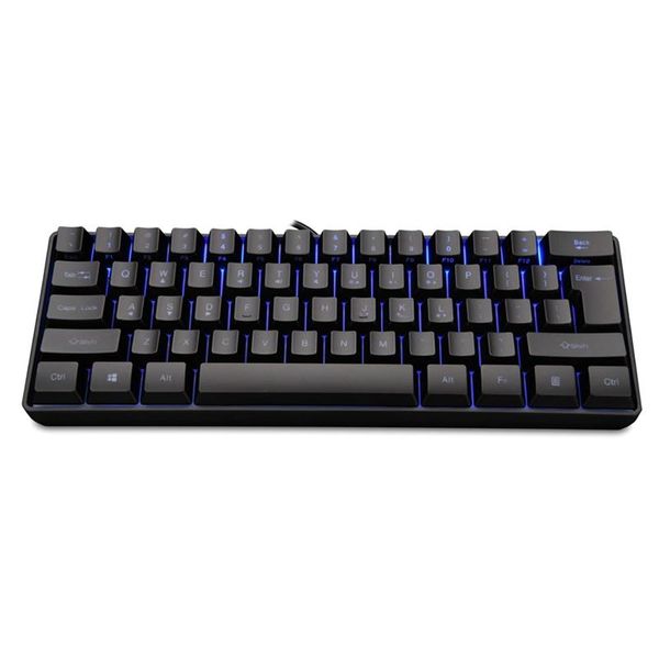 61-key wired keyboard mixed light full-key no punch deskmini notebook for office gaming keyboards