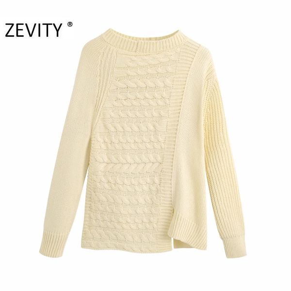 zevity women fashion twist patchwork hem irregular knitting sweater ladies long sleeve casual sweaters chic autumn s394 210419, White;black
zevity women fashion twist patchwork hem irregular knitting sweater ladies long sleeve casual sweaters chic autumn s394 210419, White;black