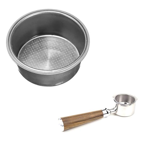 coffee filters 3 pcs accessories: 1 bottomless portafilter & 2 51mm filter basket powder bowl
coffee filters 3 pcs accessories: 1 bottomless portafilter & 2 51mm filter basket powder bowl