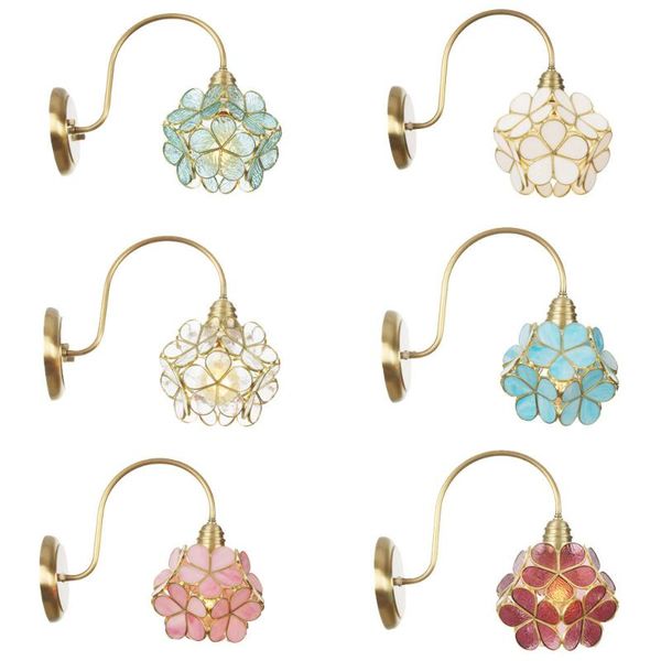 wall lamp nordic style copper bedroom beside glass flower lampshade simple modern led light sconce wandlamp luminaria
wall lamp nordic style copper bedroom beside glass flower lampshade simple modern led light sconce wandlamp luminaria