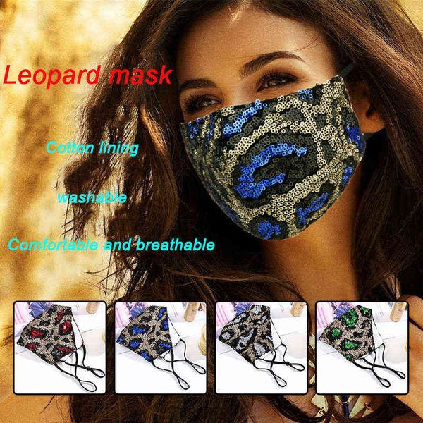 leopard-print sequined masks pure cotton cloth inside can put filter anti-dust and sunscreen mask
leopard-print sequined masks pure cotton cloth inside can put filter anti-dust and sunscreen mask