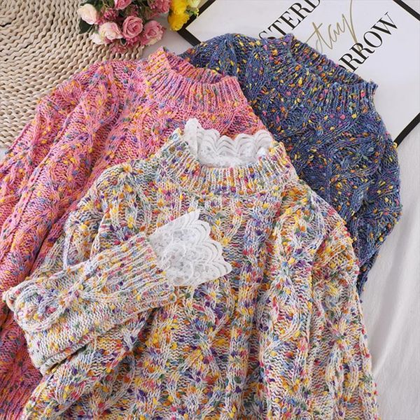 fashion women chic rainbow womens sweater candy color polka dot students soft warm sweet knitted hit pullover, White;black
fashion women chic rainbow womens sweater candy color polka dot students soft warm sweet knitted hit pullover, White;black